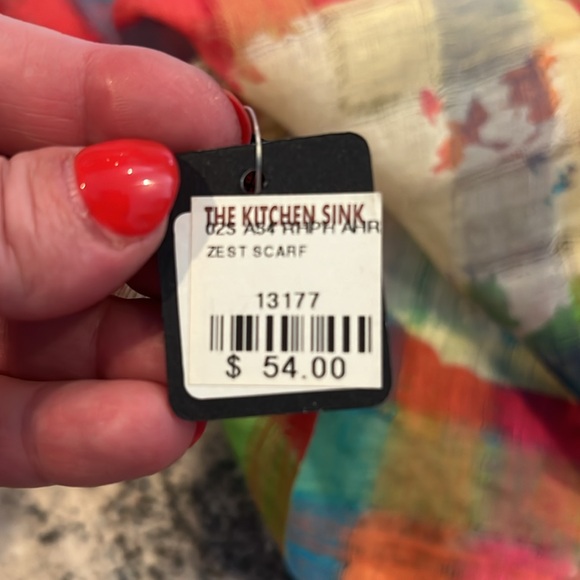 BNWt Colorful Striped Asian Scarf - Picture 4 of 5